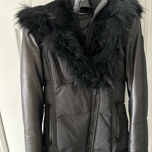 Rudsak Black Fur on Black Jacket in size S